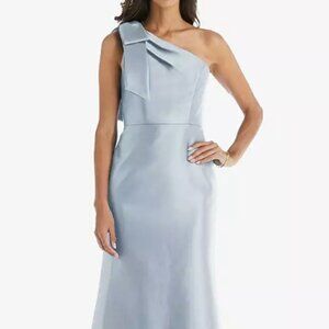 Alfred Sung Mist One- Shoulder Bow Bridesmaid Gown